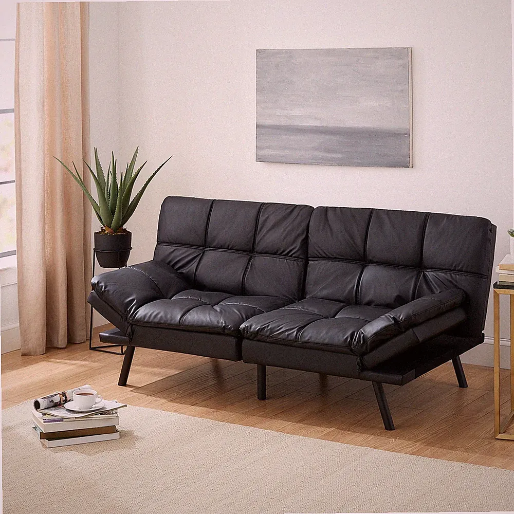 Memory Foam Futon Sofa Bed Couch Sleeper FULL Size Convertible Foldable Loveseat