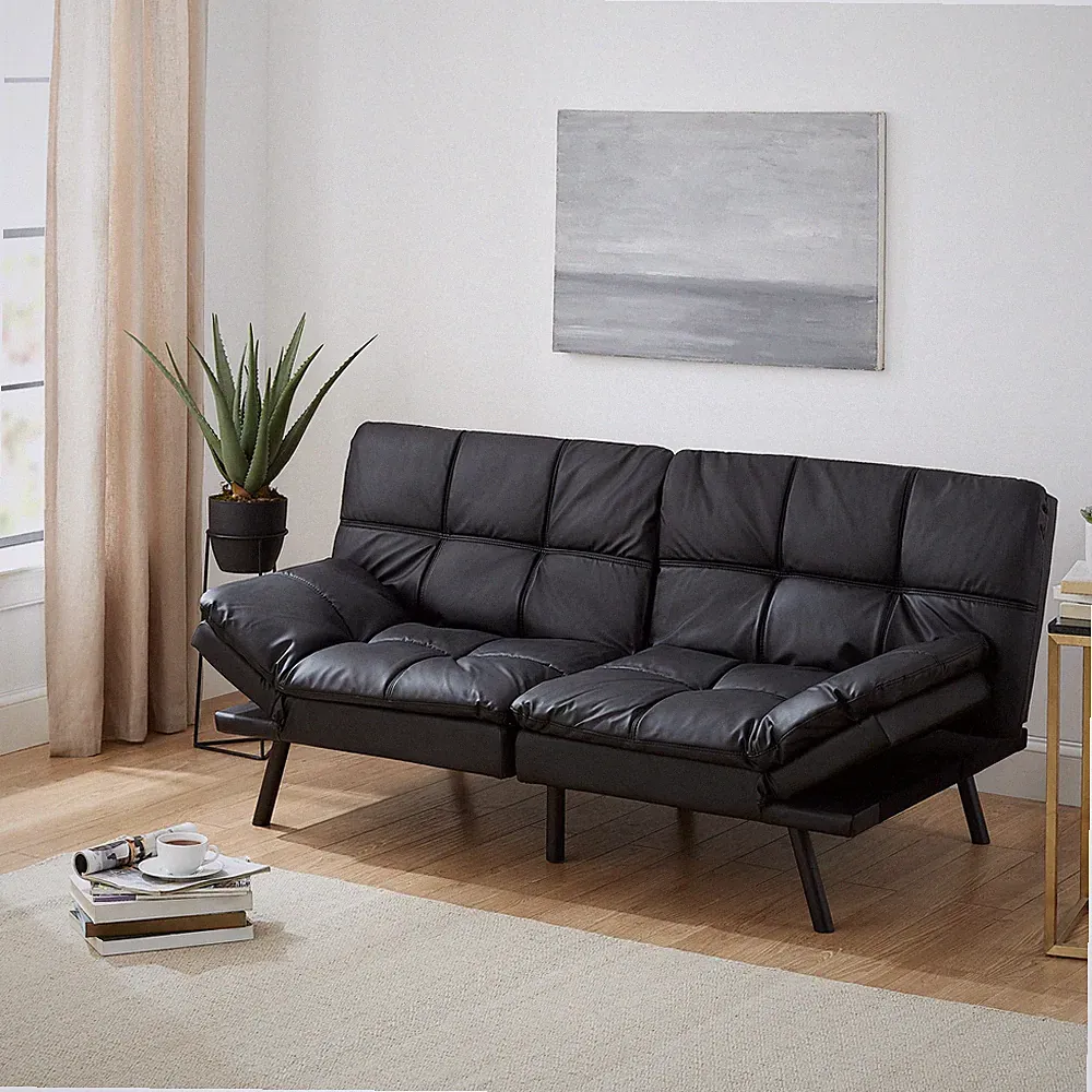 Memory Foam Futon Sofa Bed Couch Sleeper FULL Size Convertible Foldable Loveseat