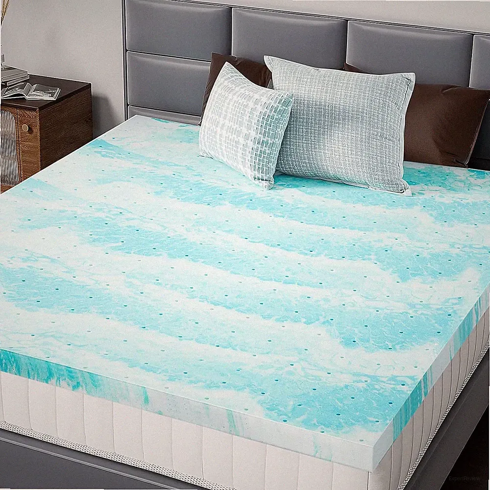 Memory Foam Mattress Topper Queen, 2 Inch Thick Gel Infused Bed Toppers for Quee