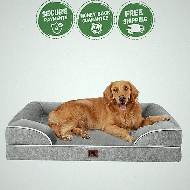 MEMORY FOAM XL PET DOG BED WITH SIDES Orthopedic Soft Sleeping Couch Support