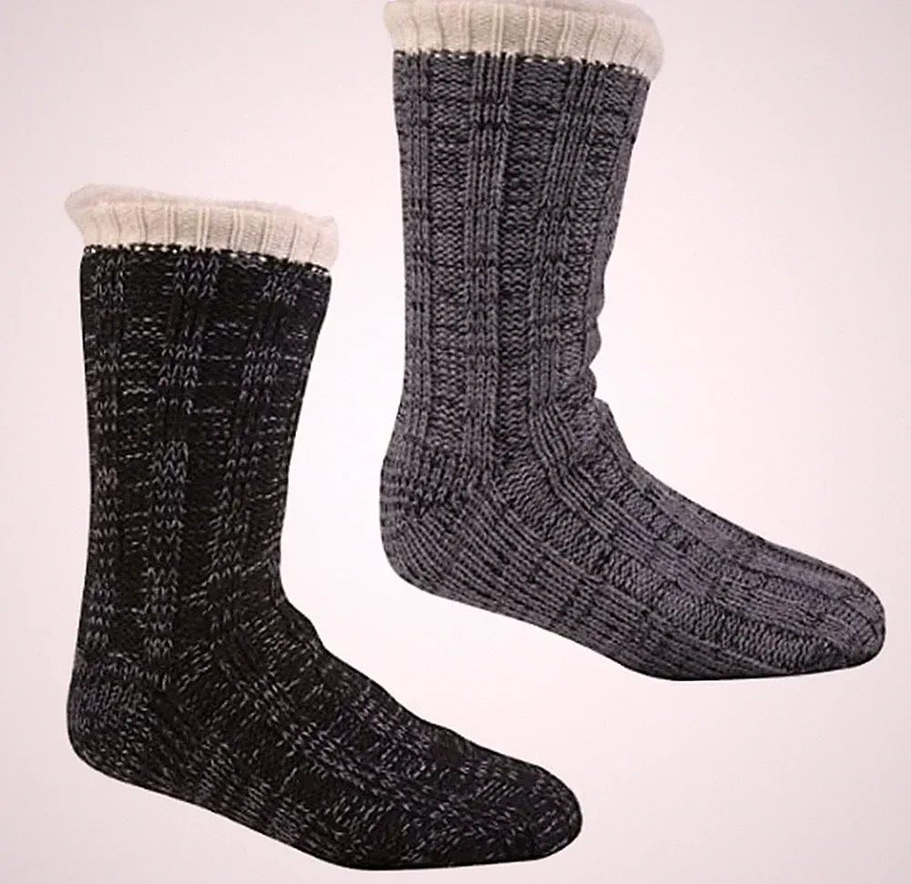 Mens Thermal Slipper Socks Non Slip Gripper Bed Lounge Socks UK 6-11 1/2 Pair
