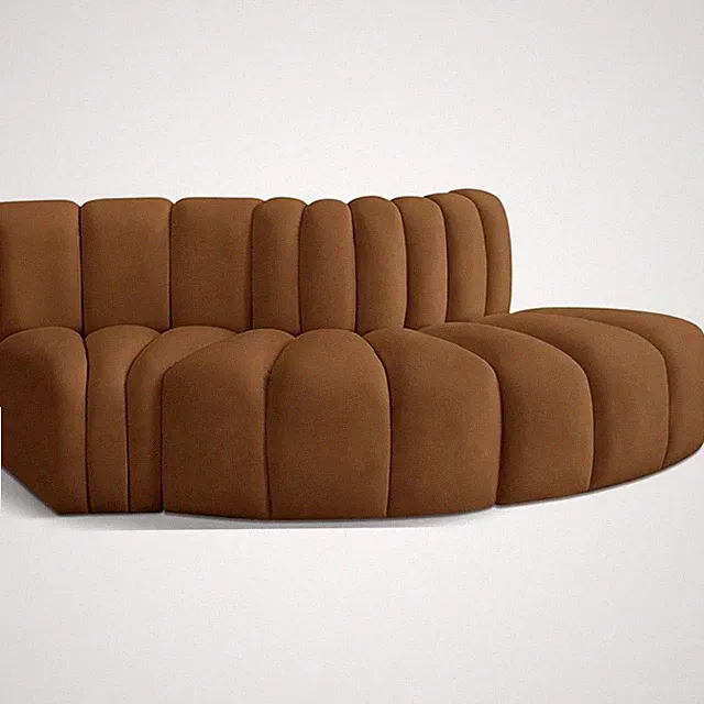 Meridian Furniture Arc Saddle Velvet Modular Sectional