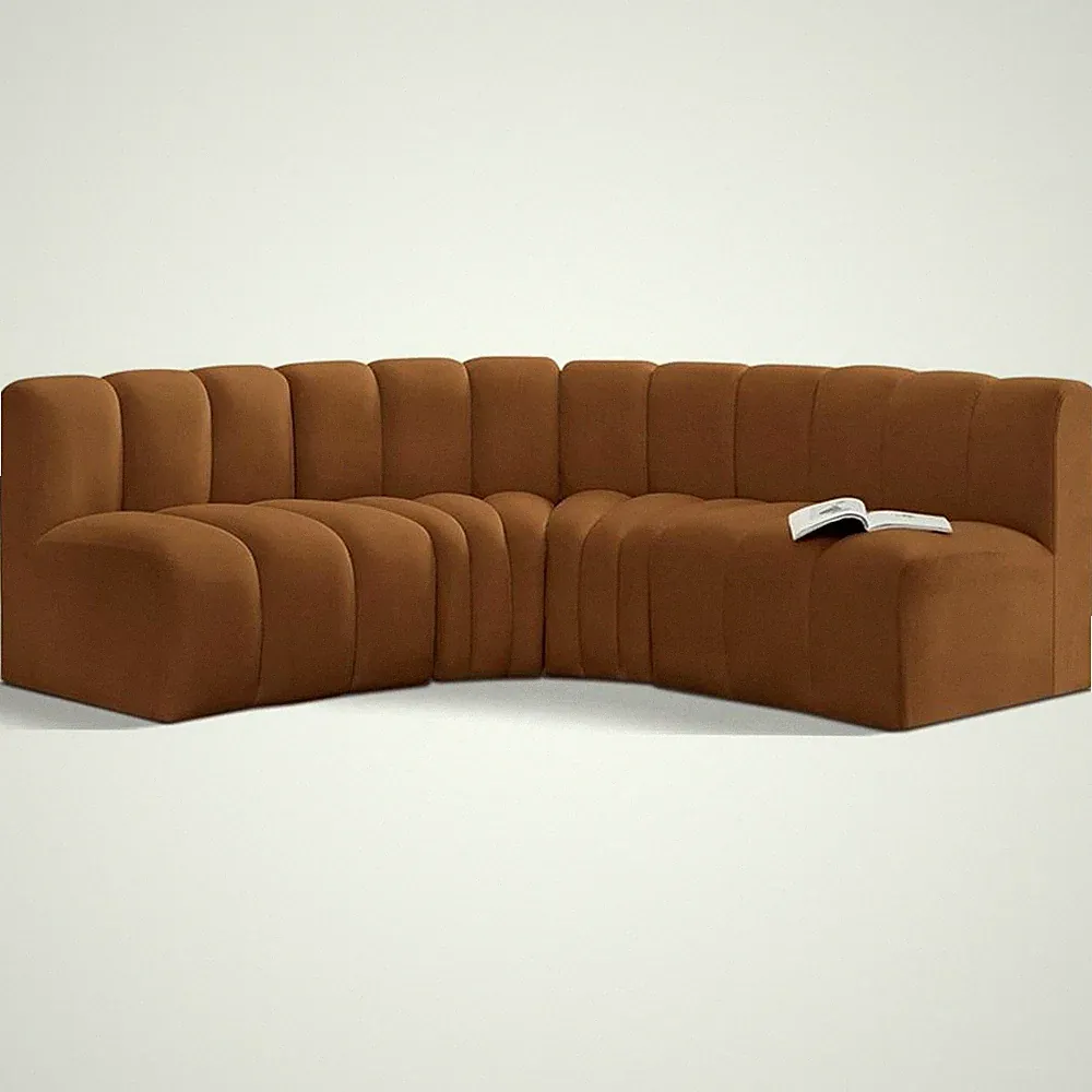 Meridian Furniture Arc Saddle Velvet Modular Sectional