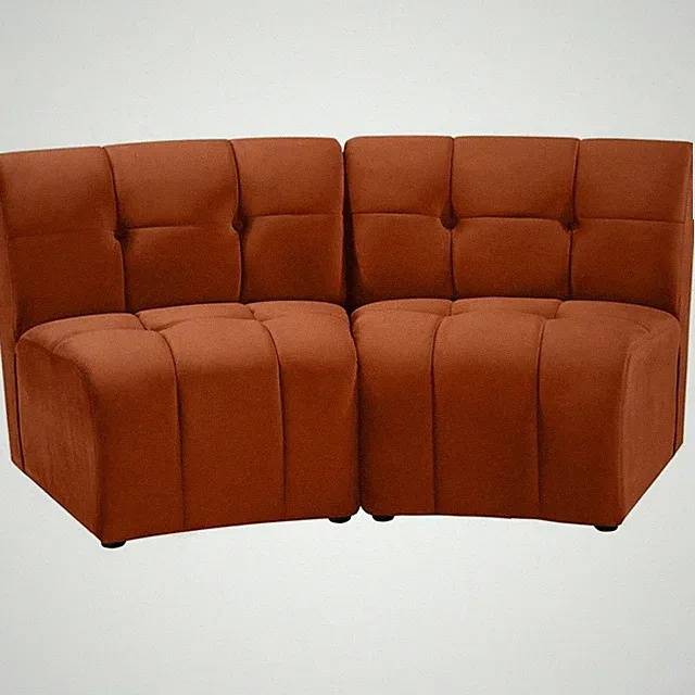 Meridian Furniture Limitless Cognac Velvet Modular Loveseat