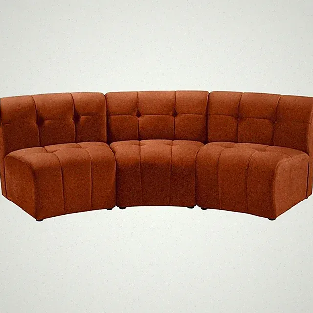 Meridian Furniture Limitless Cognac Velvet Modular Sofa