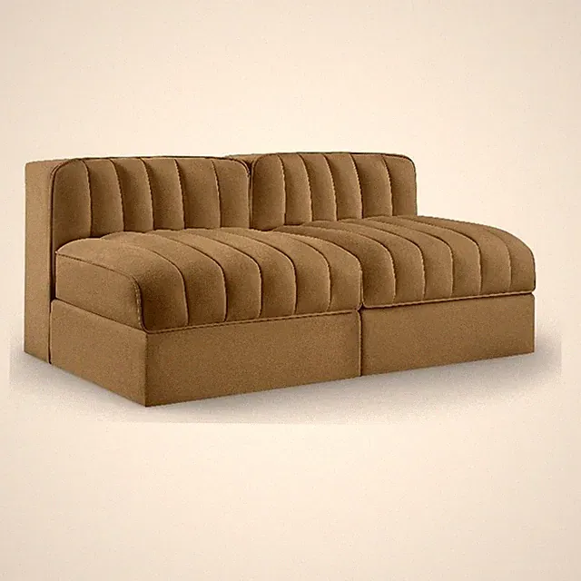 Meridian Furniture Rummi Saddle Velvet Performance Fabric 2pc. Modular Sofa