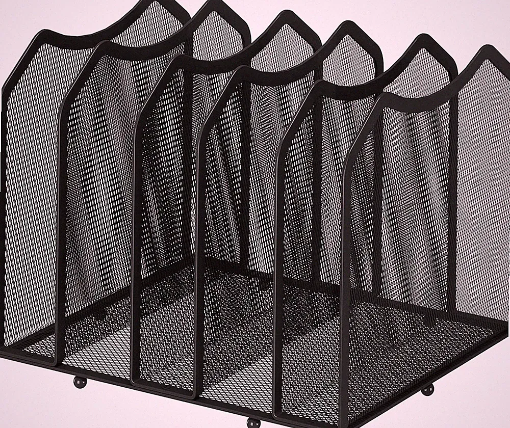 Mesh Desktop File Sorter Organizer, 5-Section Bookshelf for Desk Home Office