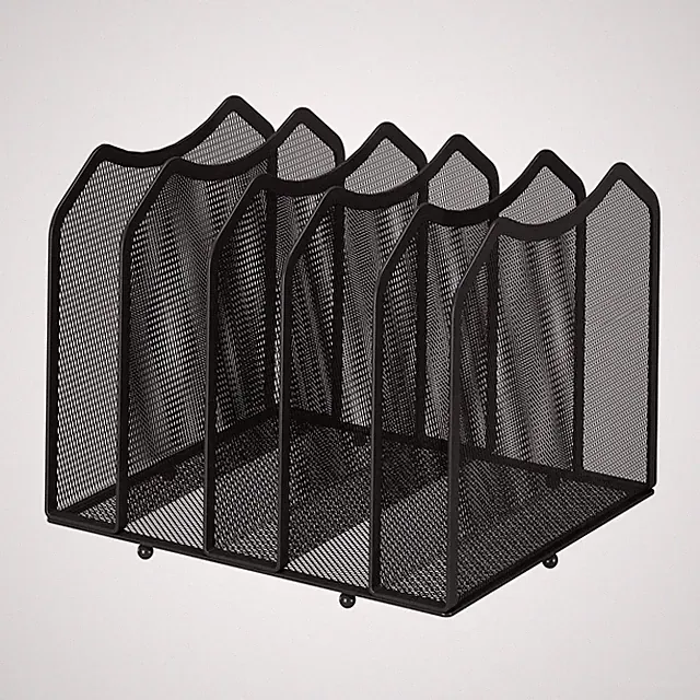 Mesh Desktop File Sorter Organizer, 5-Section Bookshelf for Desk Home Office,...