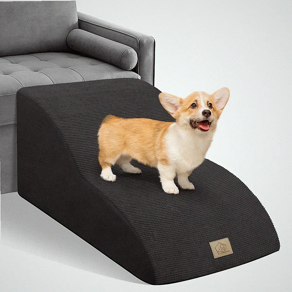 MESTUEL Extended Dog Stairs for Small Dogs, Couch Sofa Bed, Black