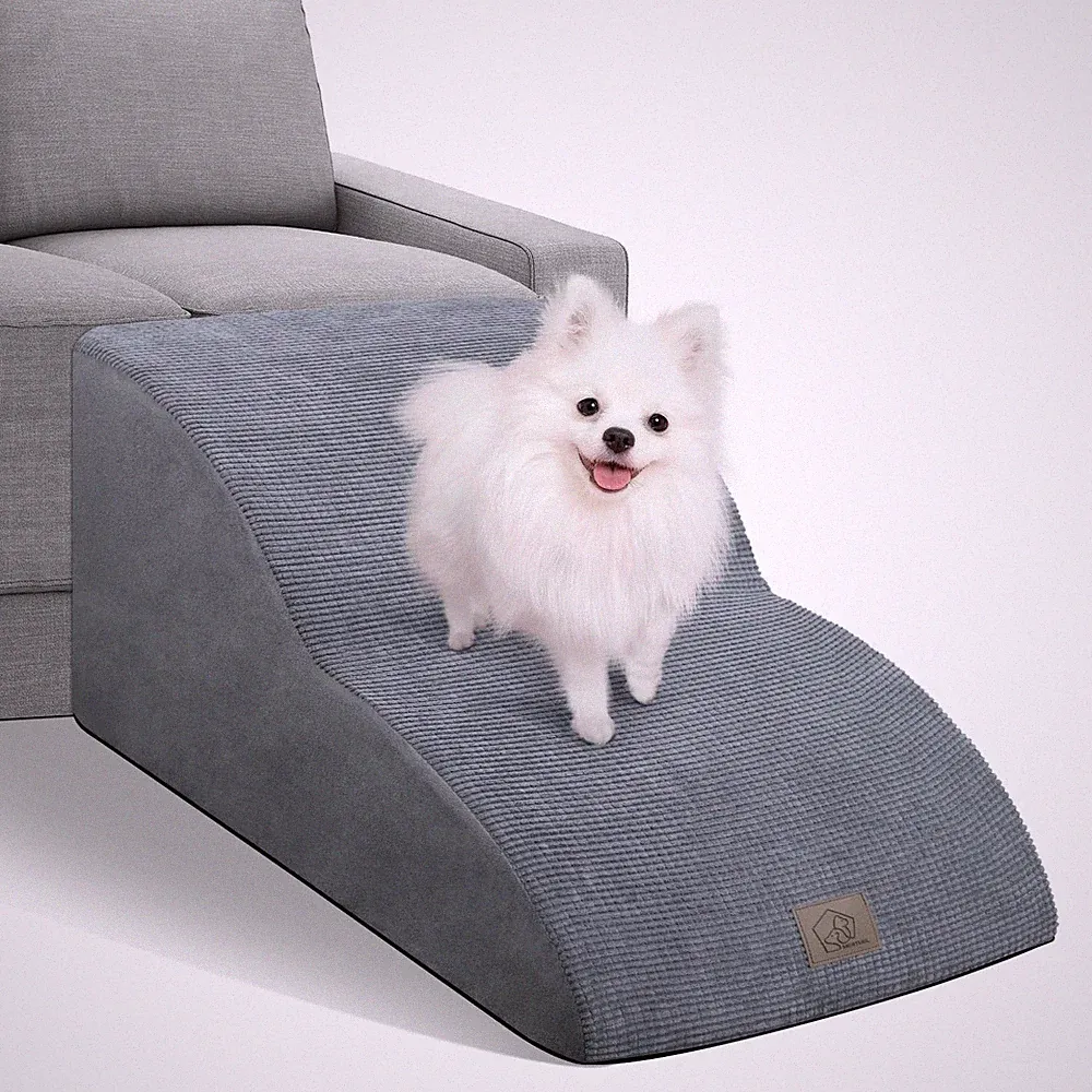Mestuel Extended Dog Stairs Steps for Couch Sofa Bed, 2 Steps Dog Stairs Ramp...