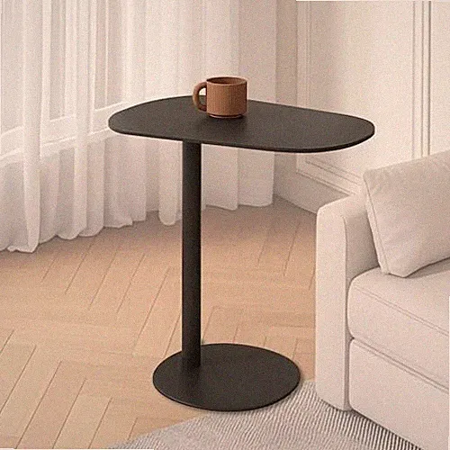 Metal C Shaped Side Table, Modern C Shaped End Table for Sofa/Bed, Small Iron