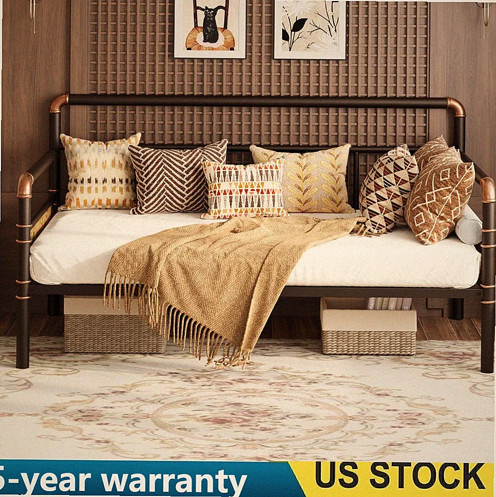 Metal Daybed Frame Twin Size Sofa Bed Frame for Living Room Bedroom Guest Room