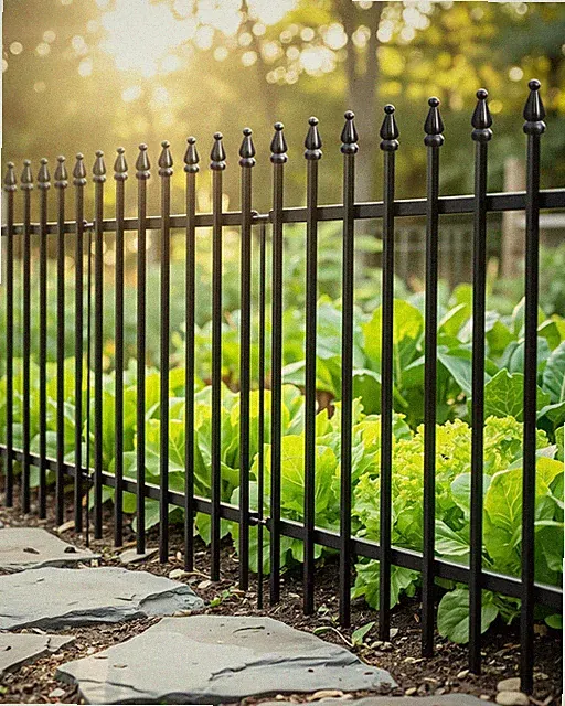 Metal Garden Fence 32" H x 24" W 5 Pack Length 10 ft No Digging Decorative
