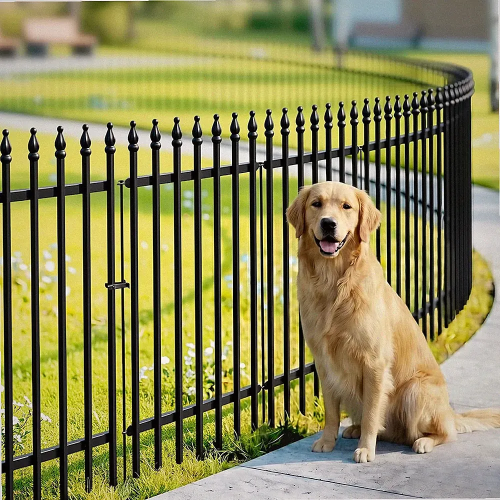 Metal Garden Fence 32 in H X 24 in W 5 Panels (4 Panels + 1 Gate) Total Length 1