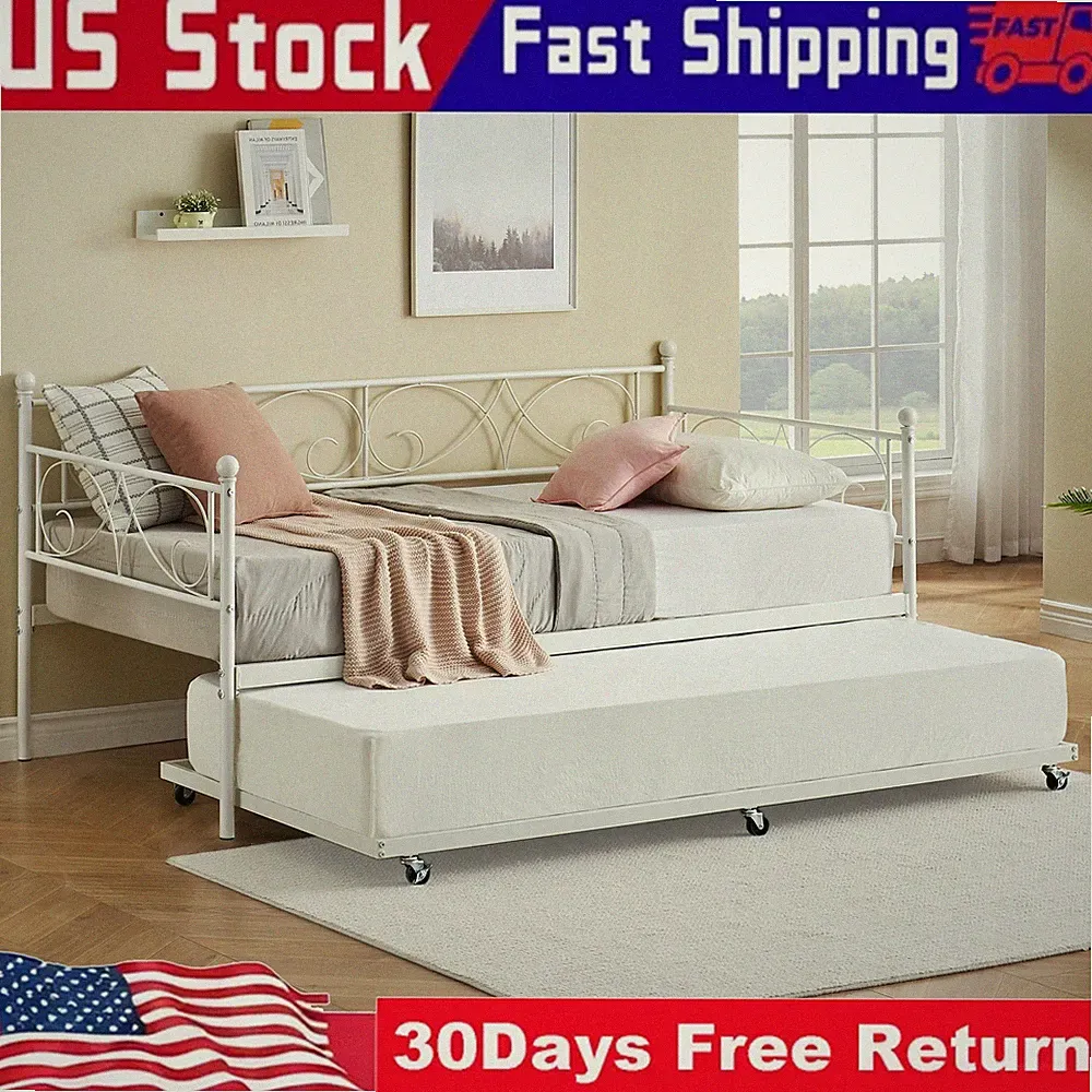 Metal Sofa Bed Frame Heavy-duty Steel Slat Support For Bedroom Living/guest Room