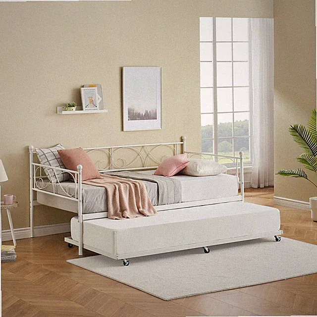Metal Sofa Bed Frame Metal Platform Small Curved Flower Sofa Bed Twin Size