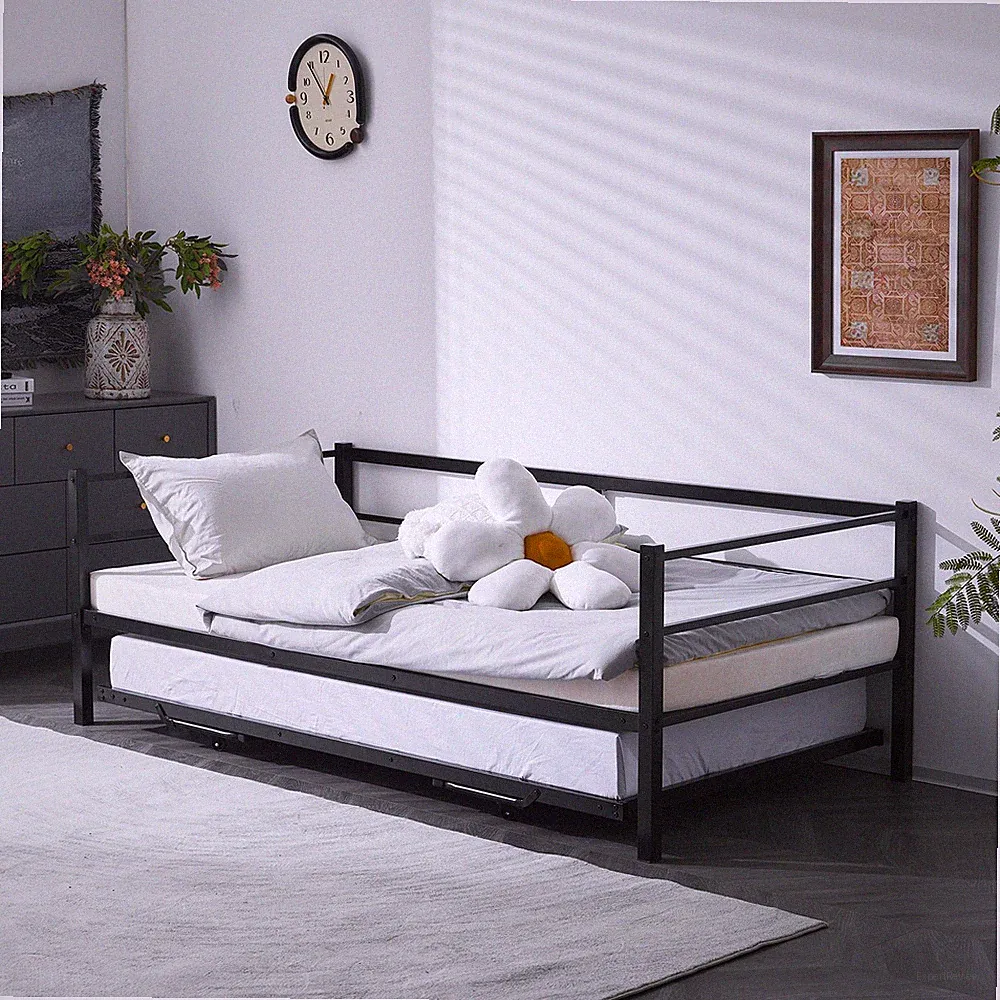 Metal Sofa Bed Frame with Steel Slat Support for Living Room Bedroom & Guest