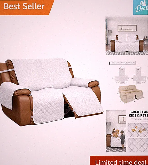 Microfiber Loveseat Cover - Reversible & Stain-Resistant for Double Recliners