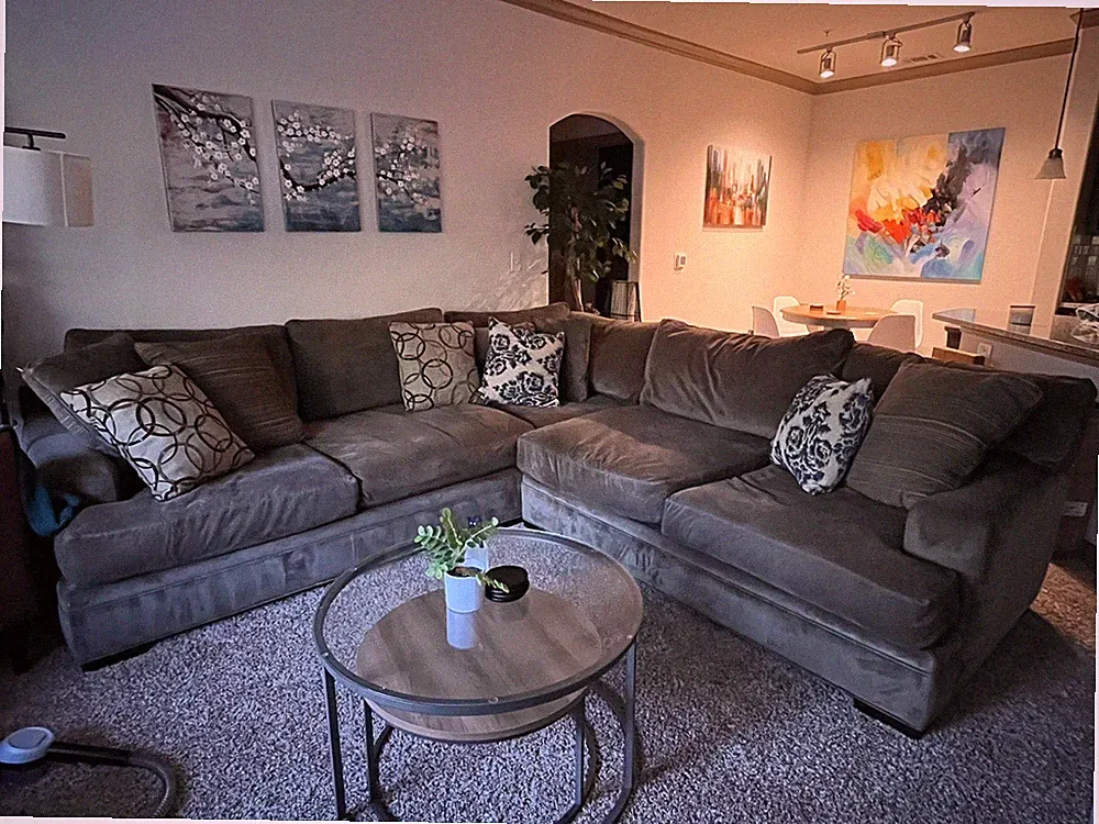 Microsuede 118” L Sectional