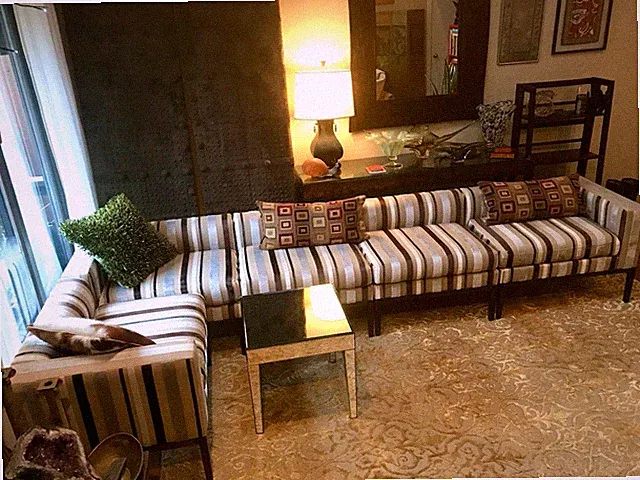 MID-CENTURY MODERN SECTIONAL SOFA - CUSTOM MADE - VINTAGE - FABRIC