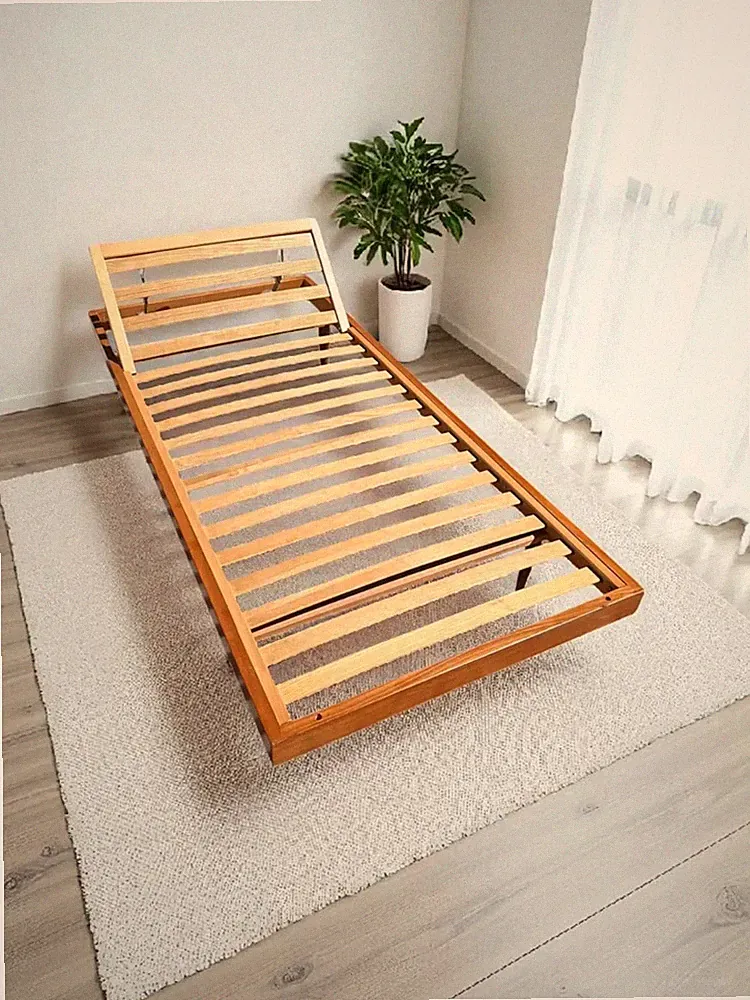 Mid Century Teak Day Bed With Adjustable Back Rest