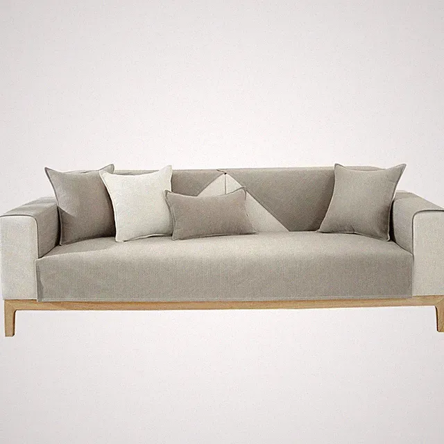 MIFXIN Chenille Couch Cover 28x59 Grey Sofa Cushion Slipcover Anti Slip Furnitur