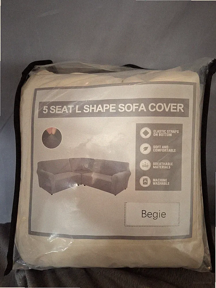 MIFXIN Sectional Corner Sofa Covers 5 Seat L-Shaped Sectional Couch Slipcovers 3