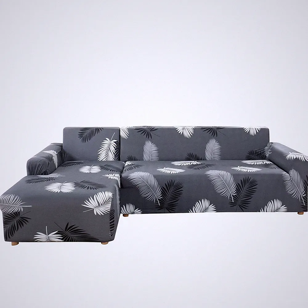 MIFXIN Sectional Sofa Covers L Shape Couch Slipcover 2 Piece Stretch Elastic...