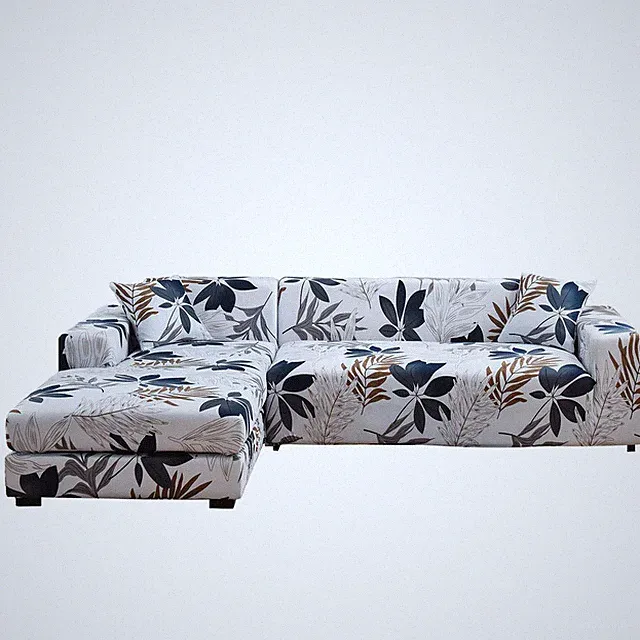 Mifxin Sectional Sofa Covers L Shape Couch Slipcover 2Pcs Stretch Elastic