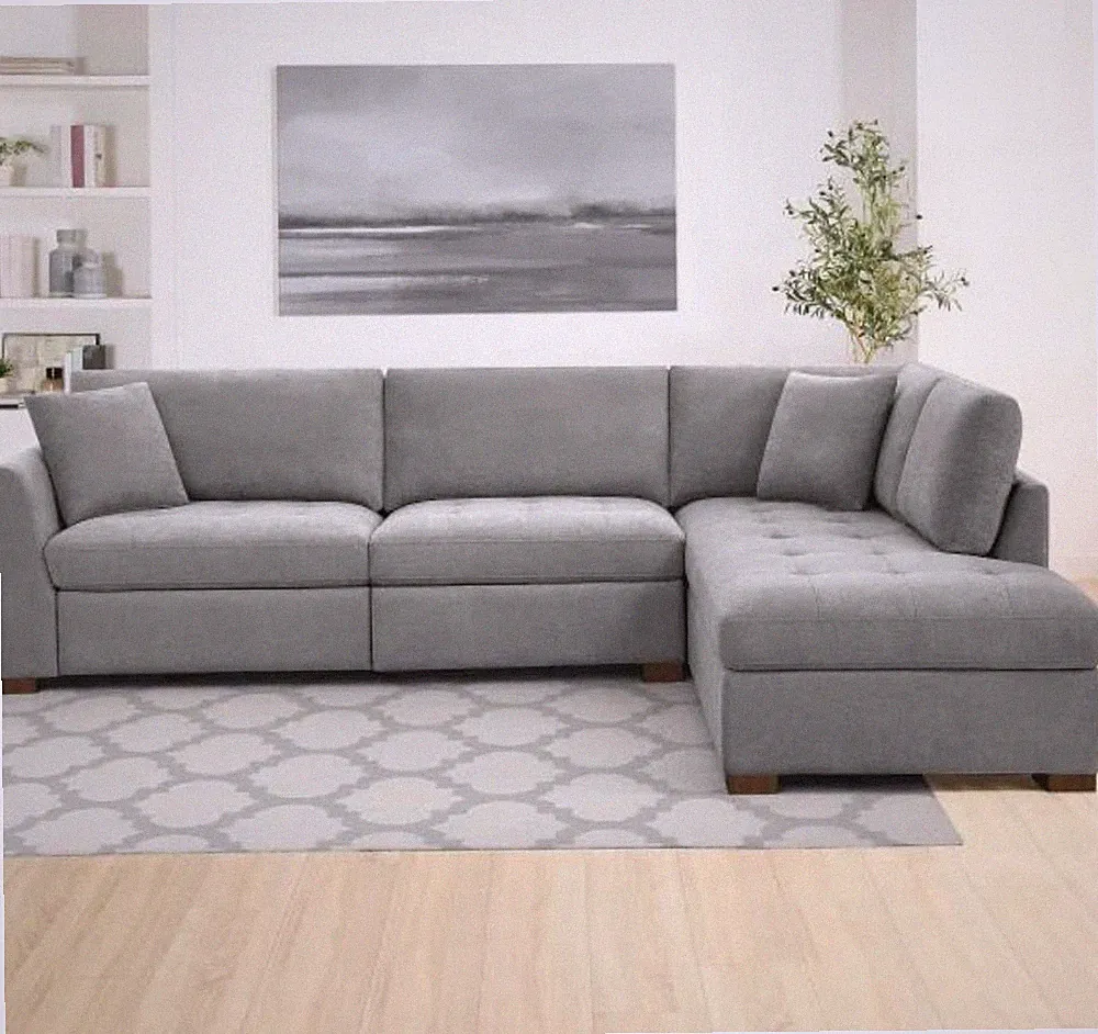 Miles Sectional Sofa with Power Footrest Reclining Fabric