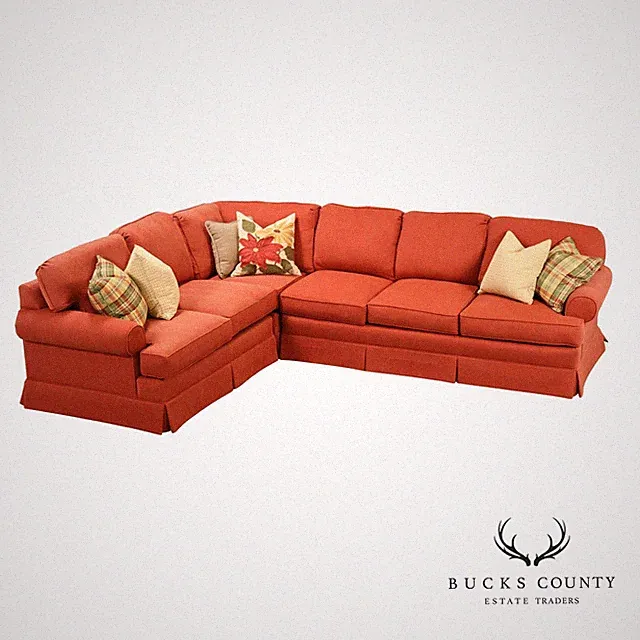 Miles Talbott Left-Facing Custom Upholstered Sectional Sofa