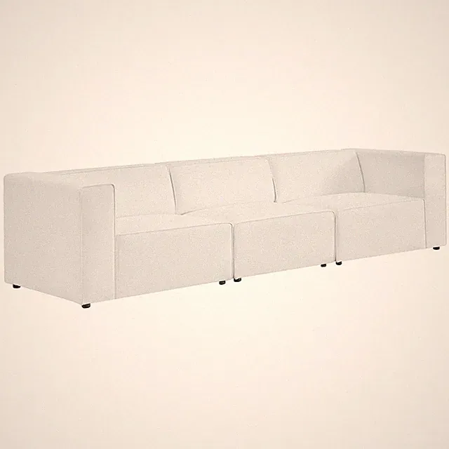 Mingle 3-Piece Vegan Leather Sectional Sofa