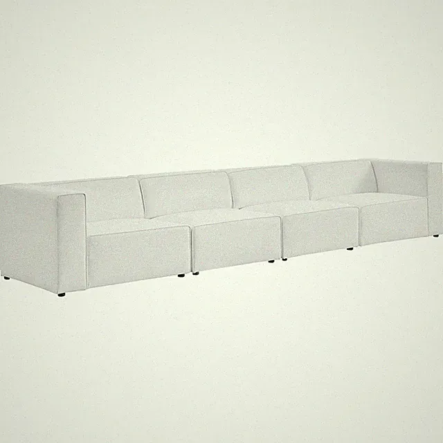 Mingle 4-Piece Vegan Leather Sectional Sofa