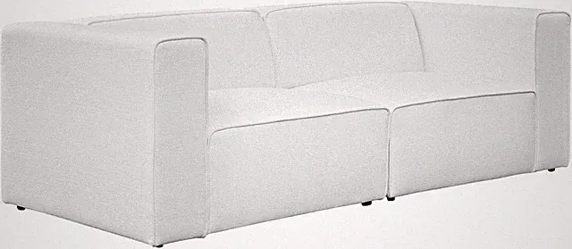Mingle Modern 2-Piece White Sectional Sofa Set for Stylish Living