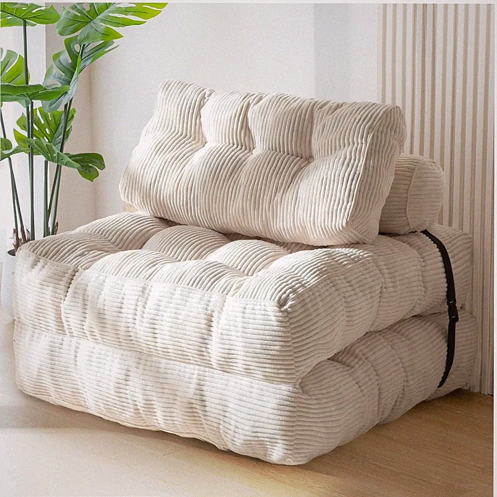 Minimalist Portable Folding Sofa Bed with Support Pillow – Ideal for Guest Rooms