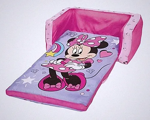 MINNIE MOUSE INFLATABLE SOFA BED FOR KIDS – 2-IN-1 FLIP OPEN COUCH TO - PINK