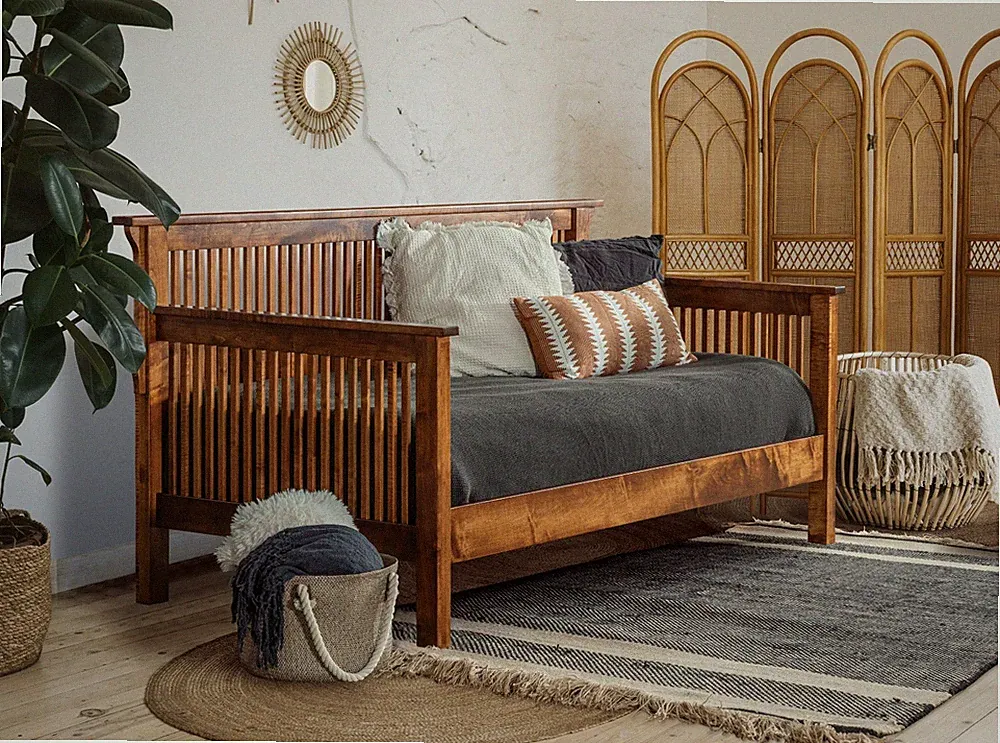 Mission Daybed Solid Wood Amish Handcrafted Furniture