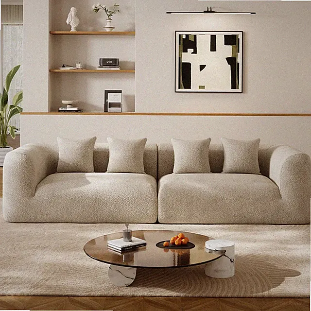 Modern 120 Inch Memory Foam Sectional Sofa Oversized Cloud Couch No Assembly