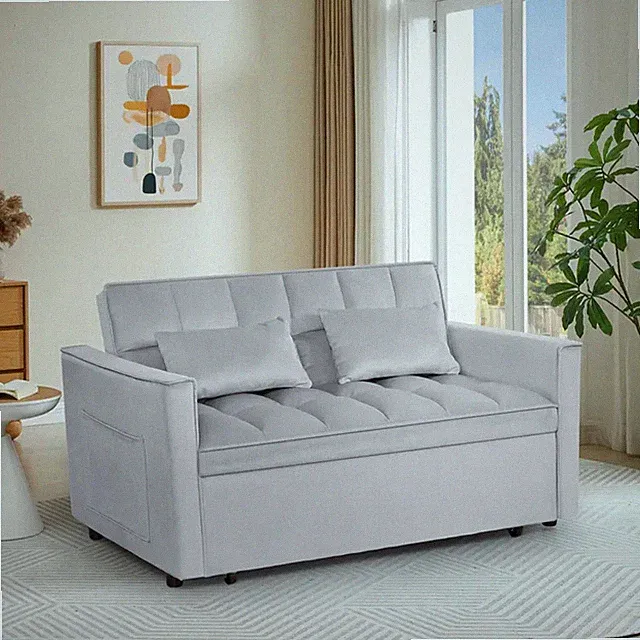 Modern 3-in-1 Sofa Bed | Convertible Sleeper Couch with Pull-Out & Recliner