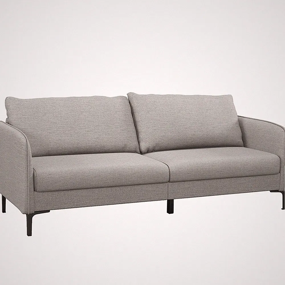Modern 76" Loveseat Sofa Couch for Living Room Apartment Dorm w/ Metal Legs Gray