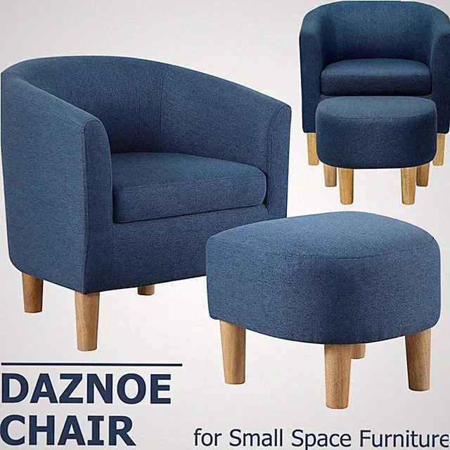 Modern Accent Arm Chair Upholstered Linen Fabric Single Sofa With Foot Rest 2023
