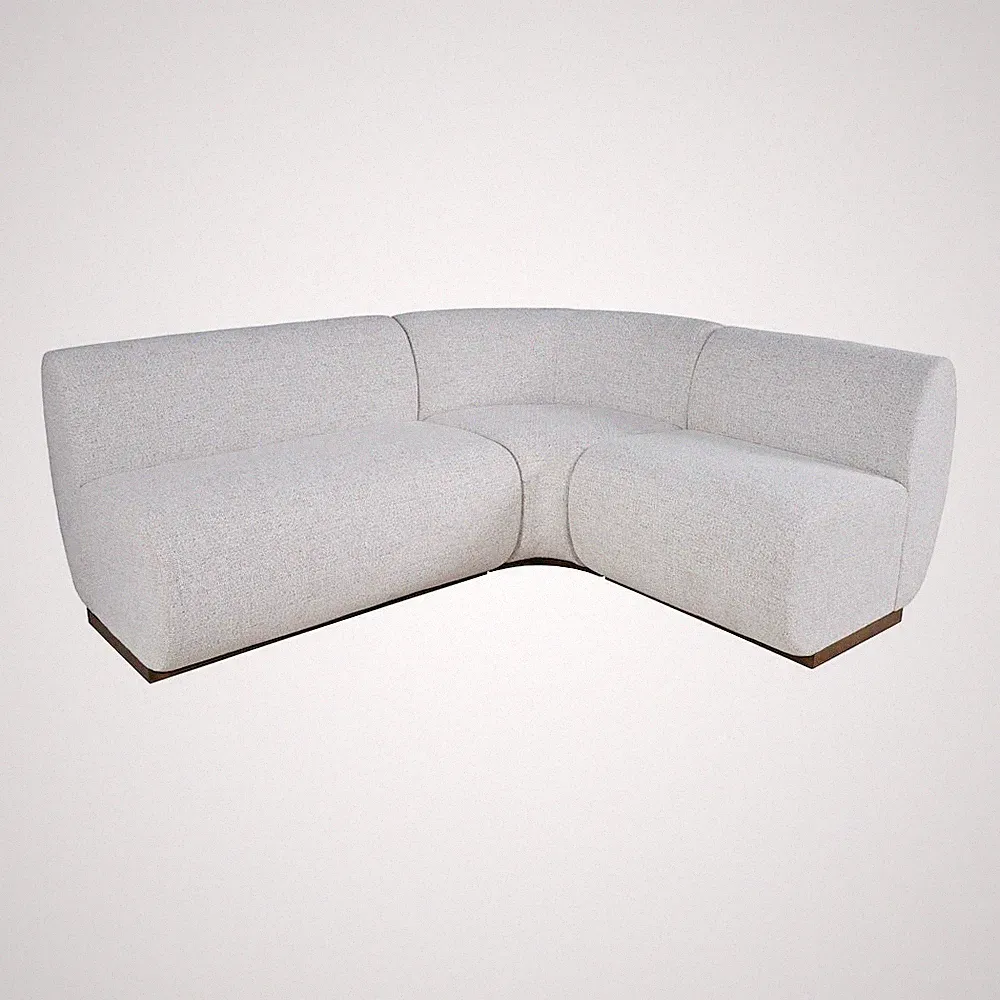 Modern Banquette Upholstered Sectional Bench Seating with Performance Fabric