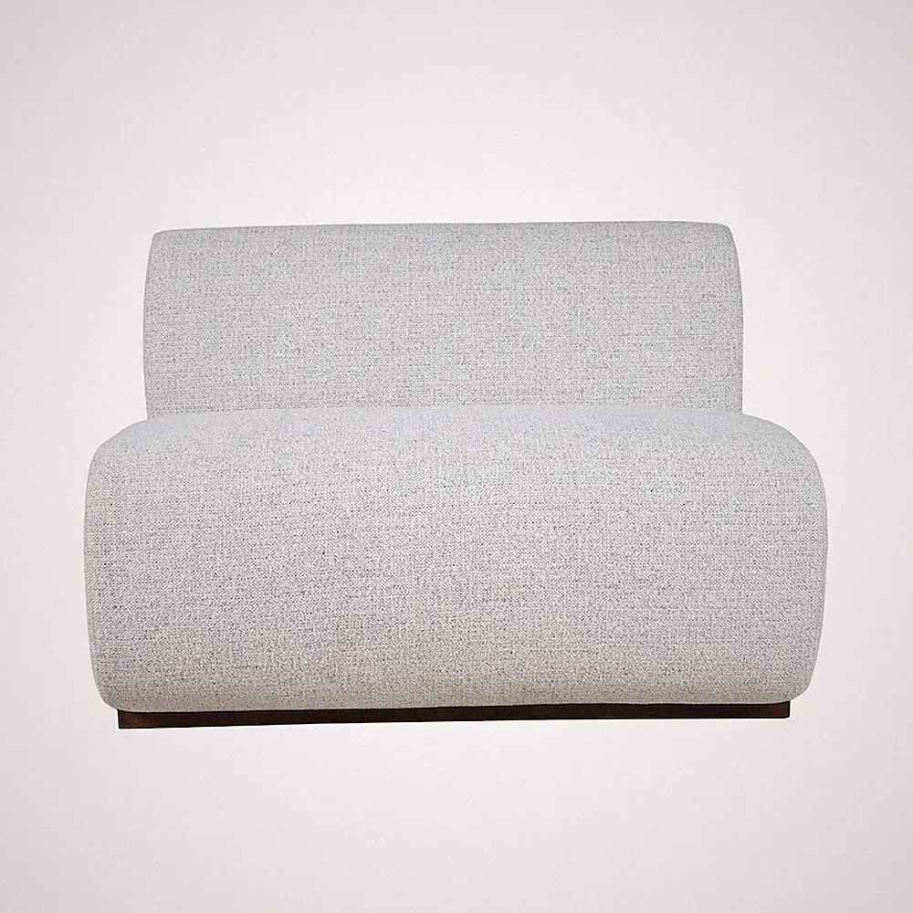 Modern Banquette Upholstered Sectional Two Seat Bench with Performance Fabric