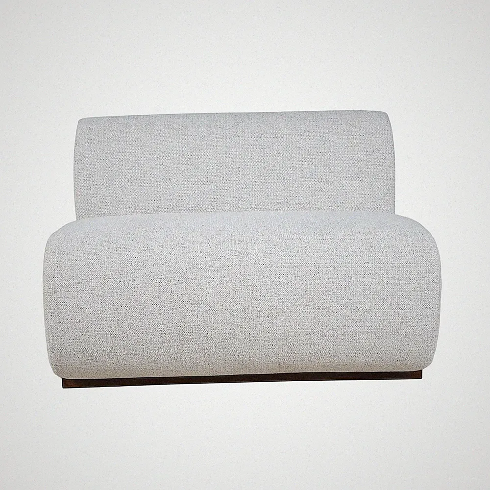 Modern Banquette Upholstered Sectional Two Seat Bench with Performance Fabric