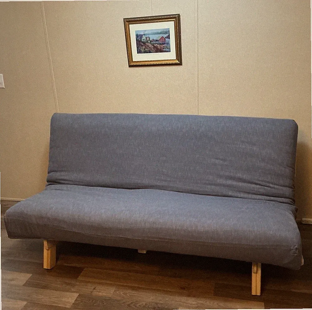 Modern Blue Futon Convertible Sofa Bed for Home or office