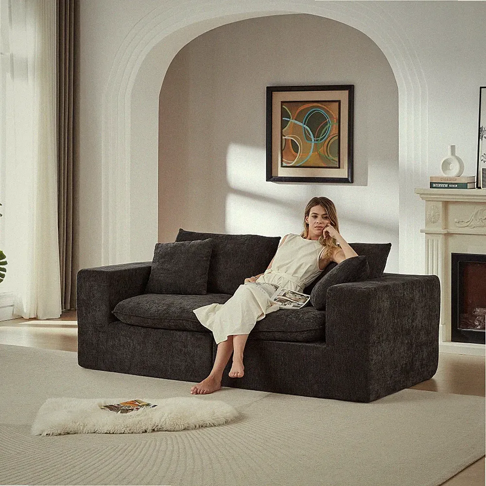 Modern Chenille Cloud Sofa Sectional for Living Room, Apartment