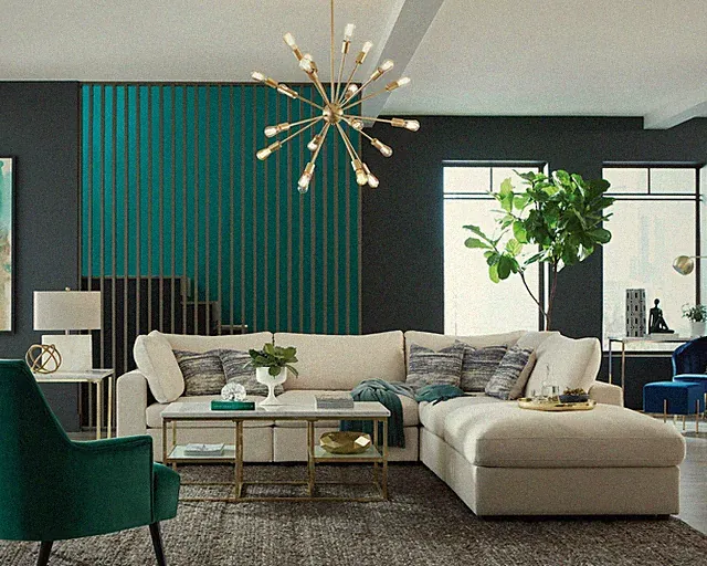 Modern Cloud 5pc Modular Sofa Sectional Feather Living Room Couch Serene 551321