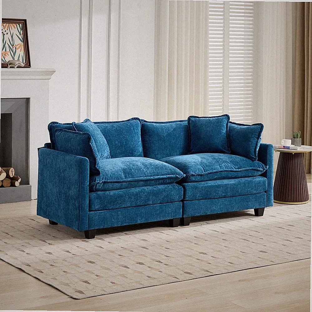 Modern Cloud Sofa Sectional Couch Comfy Upholstered LoveSeat for Living Room