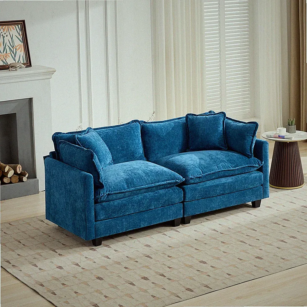 Modern Cloud Sofa Sectional Couch Comfy Upholstered LoveSeat for Living Room