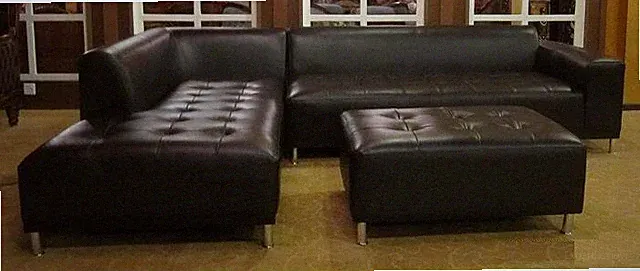 Modern contemporary dark brown Leather Sectional Sofa 3 pieces set #1707